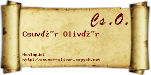 Csuvár Olivér névjegykártya